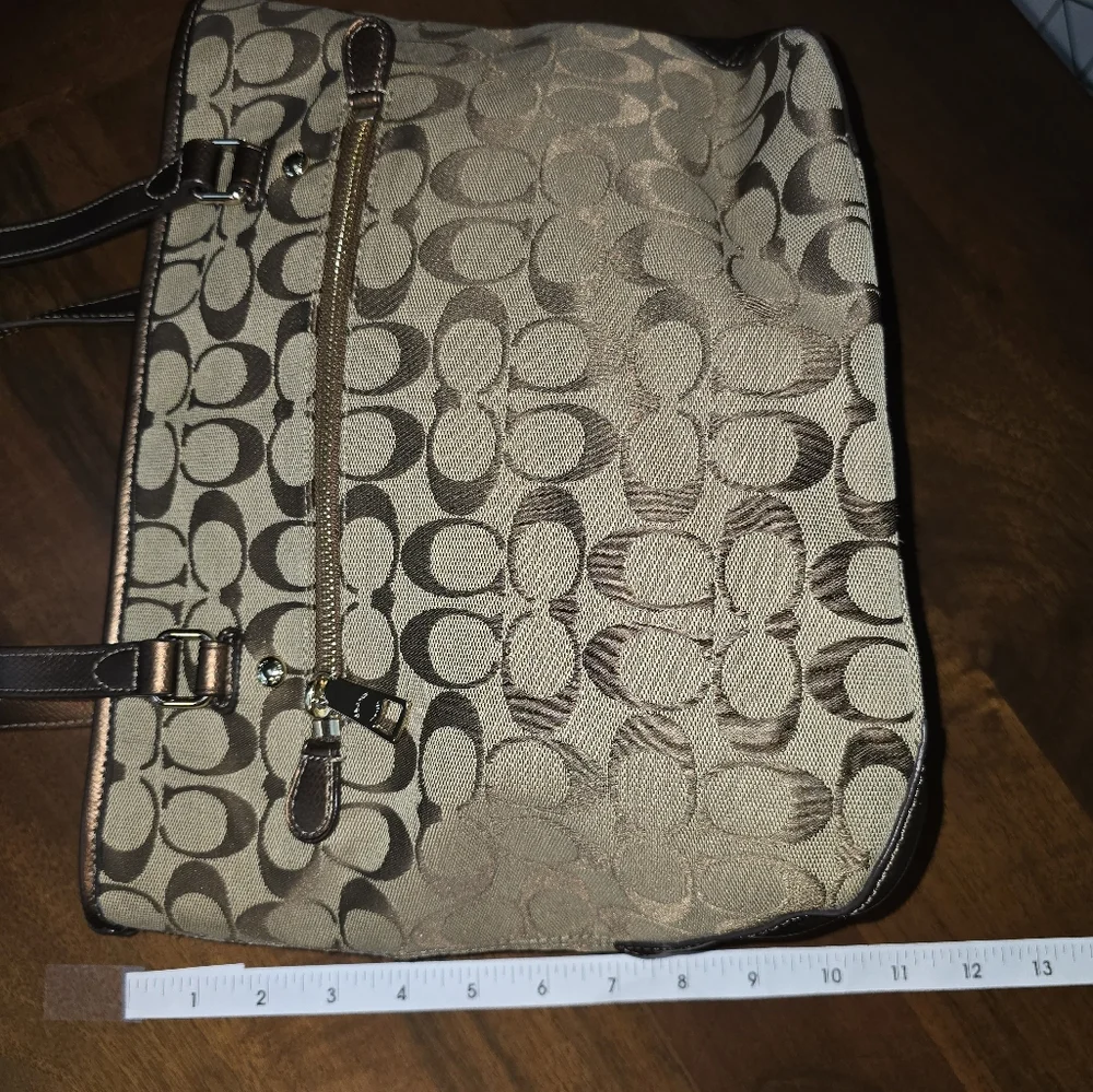 Coach Signature Canvas Brown Tote Bag
